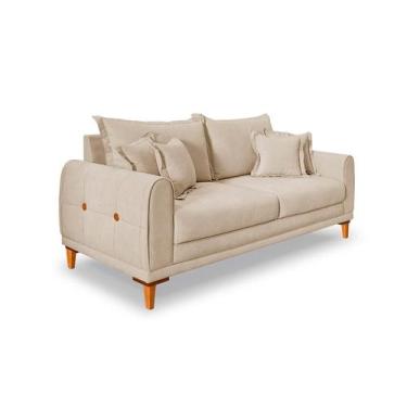 Imagem de Sofá 3 Lugares Lisboa Bouclé Bege 200 cm - Modern