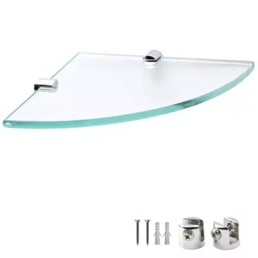 Imagem de Prateleira Porta Shampoo de Vidro 25cm x 25cm Banheiro Lavanderia Prateleira