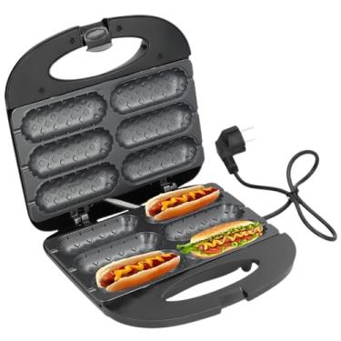 Imagem de Máquina de Crepe e Cachorro-Quente, 6 Cavidades, Preta e Inox