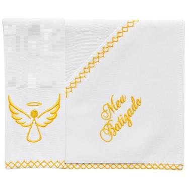 Imagem de Lembrancinha Toalha Batizado Fralda Paninho de Boca Bebe Batismo Padri