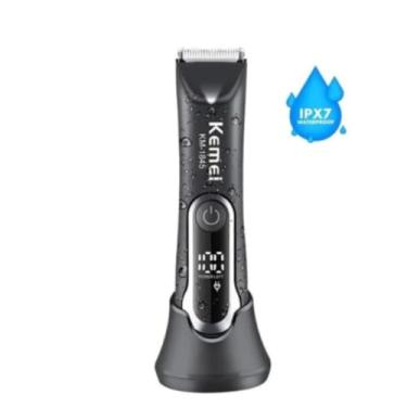 Imagem de Máquina de Cortar Cabelo IPX7 à Prova d'Água, Recarregável, com Display LCD, Luz LED e Base Carregadora