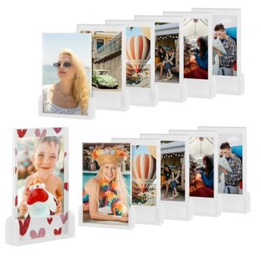 Imagem de Moldura Polaroid para fotos, instax mini, porta-retratos 5 x 7 para Polaroid Fujifilm Instax Mini, porta-retrato tamanho carteira pequena, porta-retrato de bebê (pacote com 12)