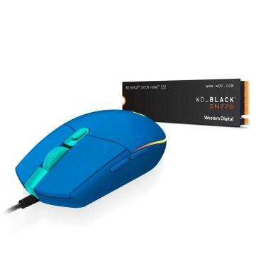Imagem de Kit Mouse Logitech G305 LightSpeed SSD WD 2280 500GB