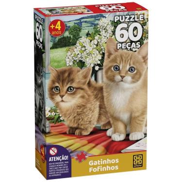 Imagem de Puzzle Gatinhos Fofinhos 60 Peças - Grow