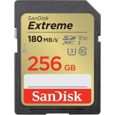 Imagem de Cartão Sdxc 256GB Sandisk Extreme 4k 180mb/s Uhs-i / V30 / U3 / Classe 10