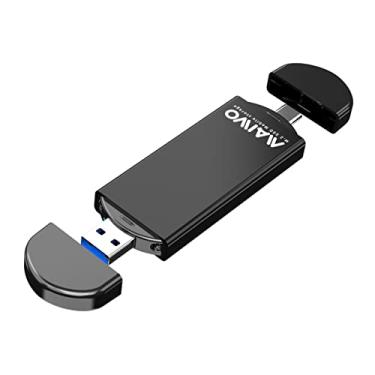 Imagem de MAIWO Gabinete M.2 SATA para chave 2230 2242 B+M, leitor SSD Serial ATA M2 de alumínio USB 3.1 Gen2 6Gbps USB-C para USB-A, Plug and Play, suporta acabamento UASP