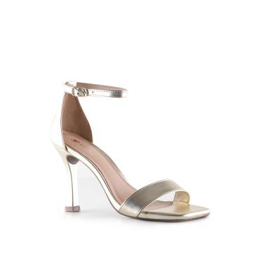 Imagem de Sandália De Salto, Via Uno, Feminino, Dourado, 37