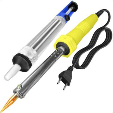 Imagem de Kit Ferro de Solda Elétrico 127V 30W + Sugador de Solda - Startools