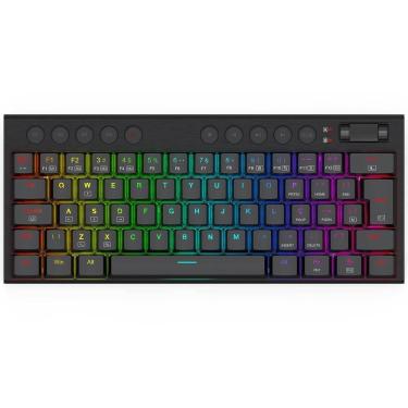 Imagem de Teclado Gamer Mecânico Horus Mini RGB, Preto, 60%, ABNT2, Switch Maroom, K632-RGB (PT-BROWN), REDRAGON