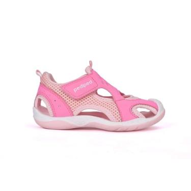 Imagem de pediped Sandália infantil unissex, rosa, 9-9.5 Big Kid
