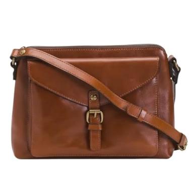 Imagem de Patricia Nash | Bolsa transversal de couro Avellino Tan