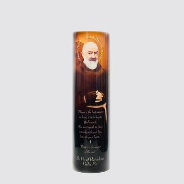 Imagem de THE SAINTS COLLECTION St Padre Pio, vela de oração devocional sem chama LED