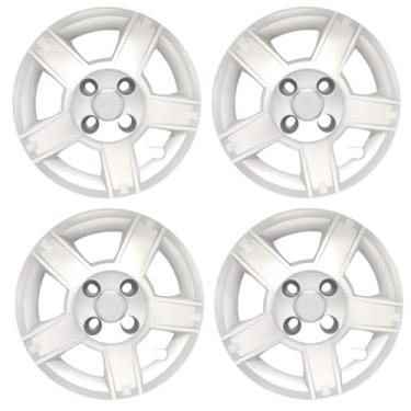 Imagem de Kit 4 Calota Aro 14 Compatível c/Roda Fiesta Hatch Sedan 2008 2010 - Prata