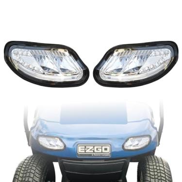 Imagem de Orle Oko Kit de luz de cabeça de LED para EZGO Freedom TXT /t48 2014-UP modelos de carrinho de golfe elétrico ou gás substituição frontal faróis de 12V conjunto de luz para EZGO Freedom