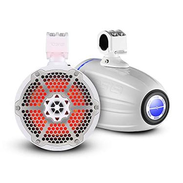 Imagem de DS18 Torres Marinhas de Neodímio NXL-X8TPNEO/WH de 20,32 cm com Radiador Passivo Integrado, Driver de 2,54 cm e Luzes LED RGB - Alto desempenho, Classificação de Grau Marinho IP65, 550 W Máx 180 W RMS 4 Ohms (Par)