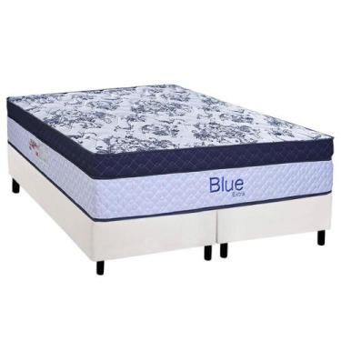 Imagem de Conjunto Box King: Colchão Molas Paropas Ensacadas Blue + Base CRC Cor