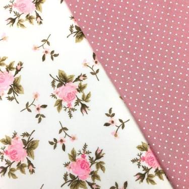 Imagem de Composê Kit Tecido Tricoline Estampado Angel 2 cortes 50x1,50mt - Teci