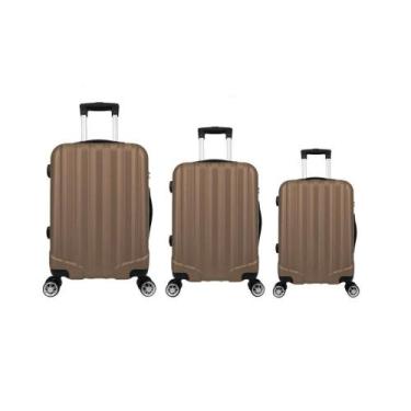Imagem de Kit Mala De Viagem ABS 3 Peças Adventure Fortt Champanhe KMV01-CP