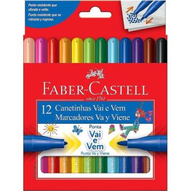 Imagem de Hidrocor Faber Castell vai e vem com 12 cores