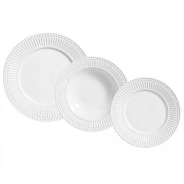 Imagem de Aparelho De Jantar 18 Peças Roma Em Cerâmica Branco