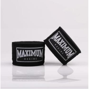 Imagem de Bandagem Elástica para Boxe e Muay Thai com 3 Metros Preta com Velcro - Marca Maximum