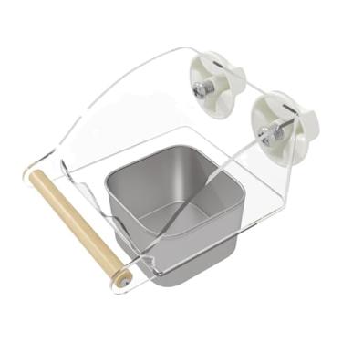 Imagem de FashionCha Alimentador de Pássaros de aço Inoxidável para Gaiola, Alimentador para Periquitos, Periquitos, Erithacus, Caiques