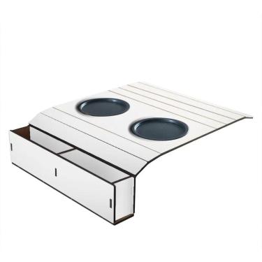 Imagem de Suporte Porta Copos Com Porta Controle Braço Sofá Casa