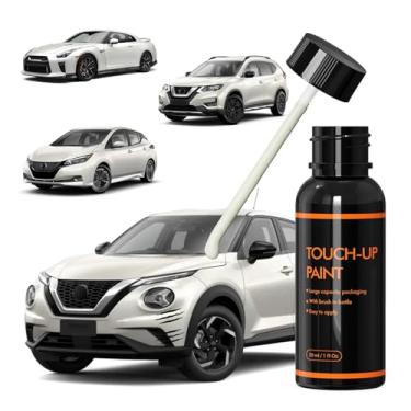 Imagem de XTryfun Tinta de retoque para carro compatível com a maioria dos modelos Nissan (QX1 marfim (pérola branca))