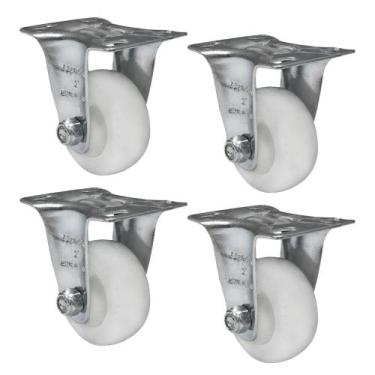 Imagem de Rodízio Fixo Carrinho Industrial Nylon FLR 210 NN 80kg - 4 Unidades Bo