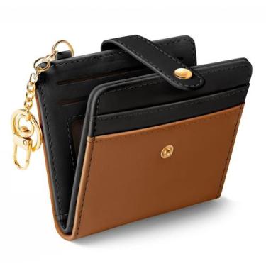 Imagem de Carteira Jogjam Small Ladies RFID Slim PU em couro PU preto/marrom