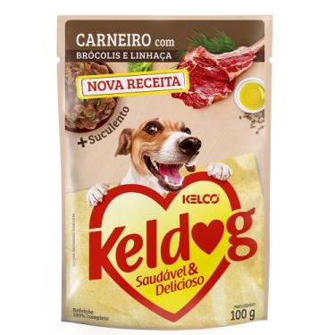 Imagem de Sachê Ração Úmida Keldog Sabor Carneiro Com Brócolis e Linhaça 100g