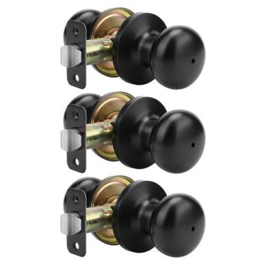 Imagem de Knobs Door Knobs Goldenwarm Black Interior Privacy Bedroom, pacote com