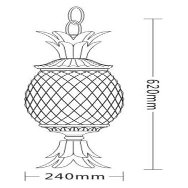 Imagem de Criatividade Abacaxi Luz Pendente Ilha Iluminação de Teto Luminária Design Interno Luminária Mesa de Jantar Lustre, Decoração Moderna