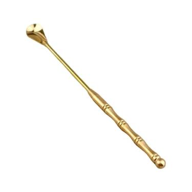 Imagem de Bothyi Colher de incenso de latão, ferramenta de incenso com cabo longo, colher de servir portátil para queimador para festa, sala de meditação