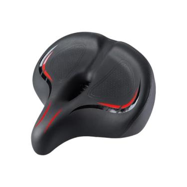 Imagem de Aymzbd Almofada de Assento de Bicicleta Respirável, à Prova D'água, Universal, Absorção de Choque para Bicicletas de Estrada E Montanha, Acessórios de Ci, Vermelho, Tamanho real