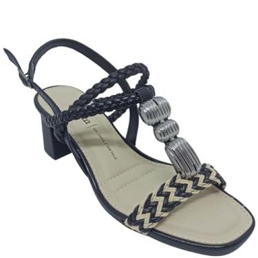 Imagem de Dakota, Sandália Dakota Feminina Sintética com Tira Trançada (Preto/Bege, BR, Adulto, Numérico, 36)