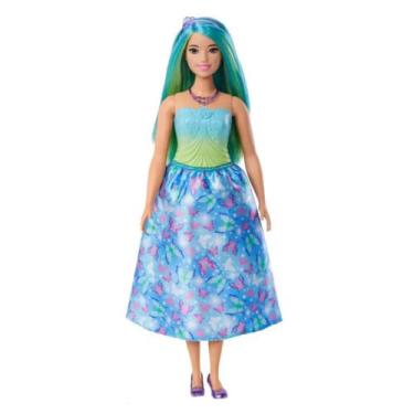 Imagem de Boneca barbie fantasy princesa vestido de sonho verde água - mattel hr