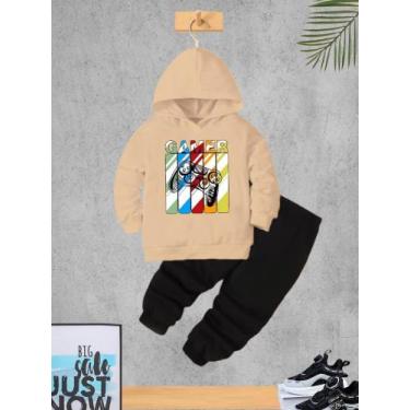 Imagem de Conjunto moletom infantil - Cabide kids, Bege, 8