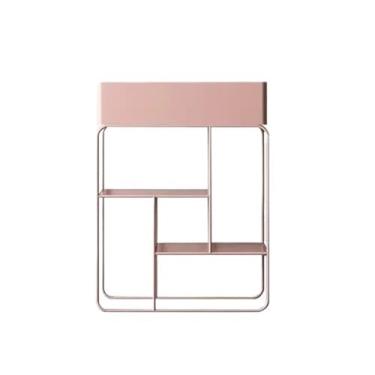 Imagem de Suporte para flores Moderno e minimalista multi-camada planta prateleiras interior varanda sala de estar suporte chão para flores casa ferro forjado vaso prateleira(Pink)