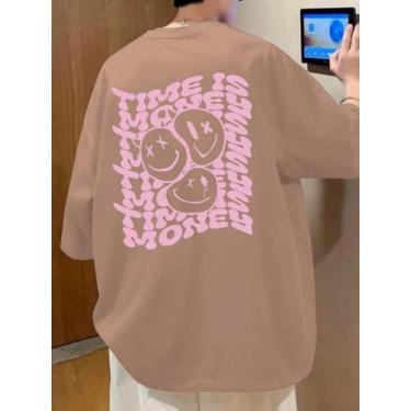 Imagem de Camiseta Timeis Money Blusa Oversized Desenho Estampa Grafica Frente C