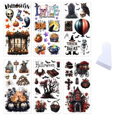 Imagem de Rub On Transfers BoomTeck Halloween, 6 x 12 polegadas, vintage, 6 folh