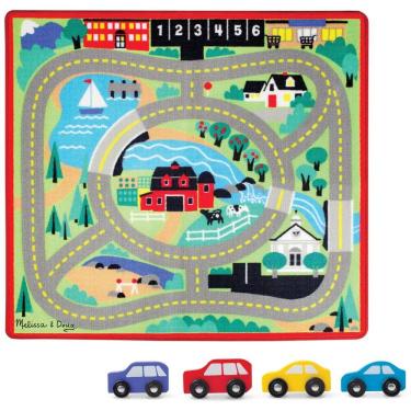 Imagem de Tapete de Atividades Infantil com Tema de Estrada/ Rodovia para Crianças Acima de 3 Anos, Melissa & Doug