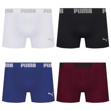 Imagem de Kit 4 Cuecas Puma Boxer Sem Costura Masculina