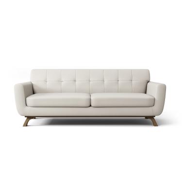 Imagem de Sofá 3 Lugares Miami Linho Cru A-430 Base Fixa de Madeira - D'Rossi