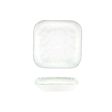 Imagem de Pratos criativos de cor sólida de cor sólida de cerâmica redondo requintado - prato quadrado de 20 cm