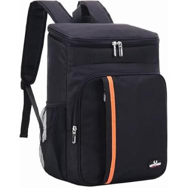Imagem de Mochila Térmica 23 L Bag Cooler Impermeável Reforçada para Marmita, Cerveja Gelada, Viagem, Praia, Academia e Trabalho Bolsa Térmica Masculina e Feminina Portátil Premium (PRETA)