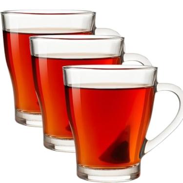 Imagem de Conjunto 3 Canecas de Vidro Murlin 265ml – Caneca Transparente com Alça, Design Moderno e Elegante para Café, Chá e Bebidas Quentes ou Geladas