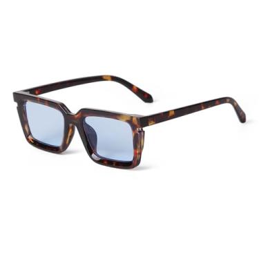 Imagem de Óculos de sol com gradiente de cor, feminino e masculino, lente azul para esportes ao ar livre, corrida e equitação, C4