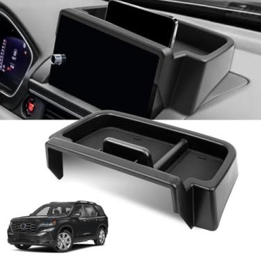 Imagem de FETUSI Bandeja de console central organizador de painel compatível com acessórios Honda Pilot 2023-2025, bandeja de inserção, organizador de armazenamento atrás da tela, caixa de armazenamento com