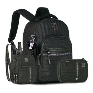 Imagem de Mochila Costas Rebecca Bonbon Kit Escolar com Lancheira e Estojo-Feminino